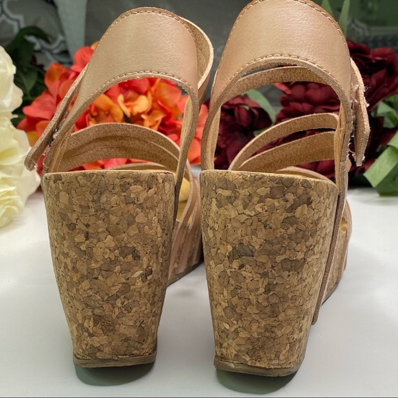 Blowfish Malibu Helm Blush Strappy Wedges 9 1/2 - Picture 5 of 16